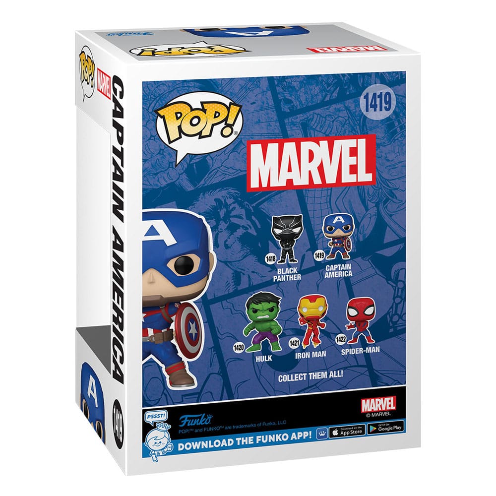 Marvel New Classics POP! Vinyl Figur Captain America 9 cm Image 3