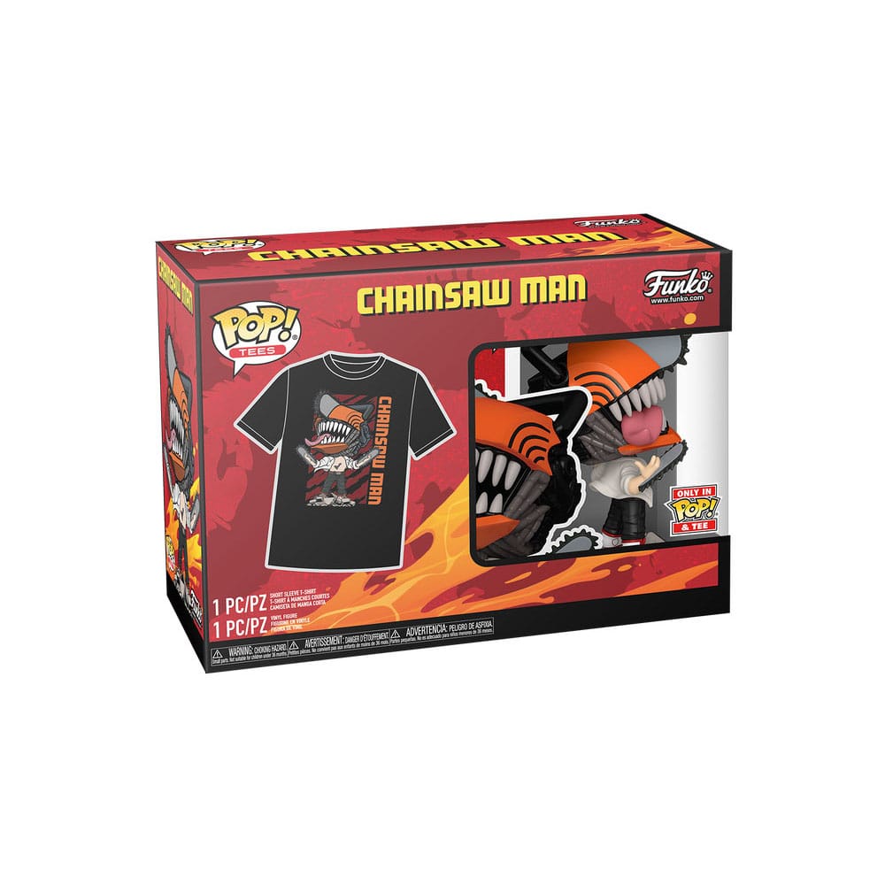 Chainsaw Man POP! & Tee Vinyl Figur & T-Shirt Set Chainsaw Man Leaping Größe XL Image 2