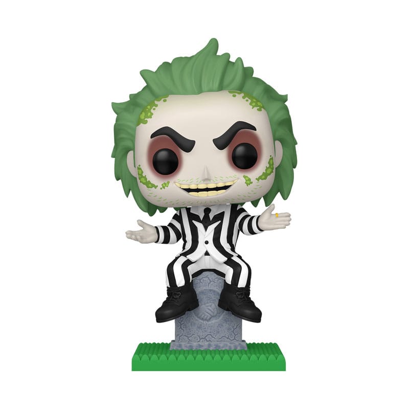 Beetlejuice POP! Plus Vinyl Figur Beetlejuice on Tombstone (Glow) Exclusive 9 cm Image