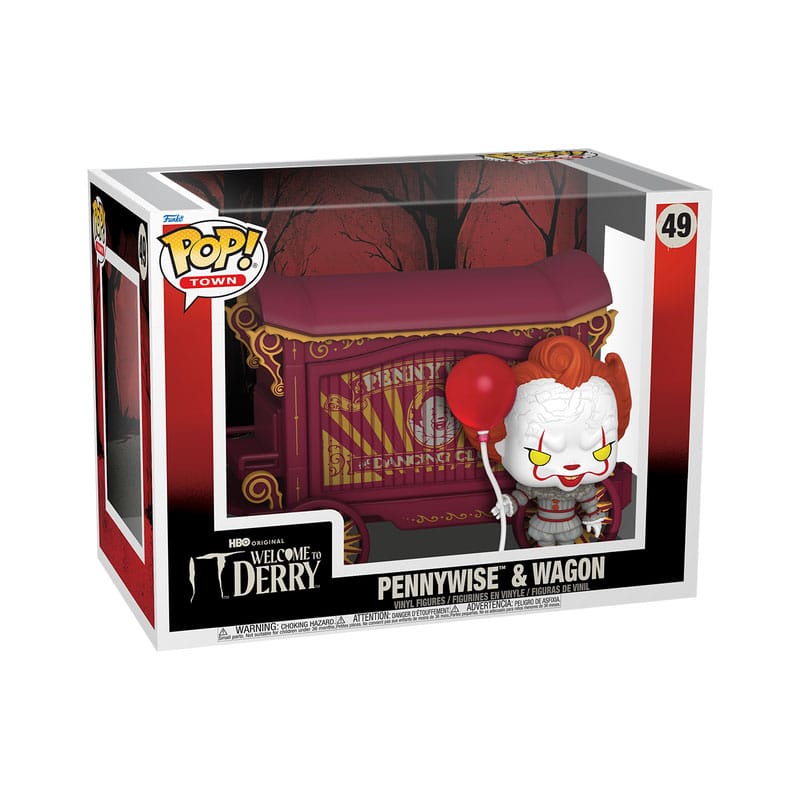 It-Welcome to Derry POP! Town Vinyl Figur Pennywise & Wagon 9 cm Image 2