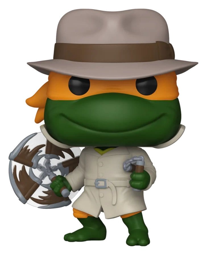 Teenage Mutant Ninja Turtles Pop! Television Vinyl Figur Michelangelo in Trenchcoat Exclusive 9 cm Image