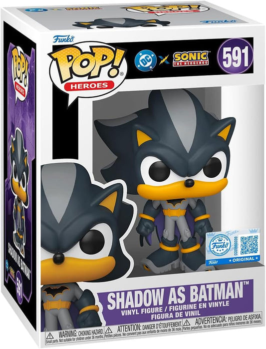DC's Justice League and Sonic the Hedgehog POP! Movies Vinyl Figuren Shadow/Batman 9 cm Image 2