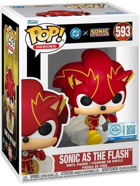 DC x Sonic the Hedgehog POP! Heroes Vinyl Figur Sonic as The Flash 9 cm Image 2