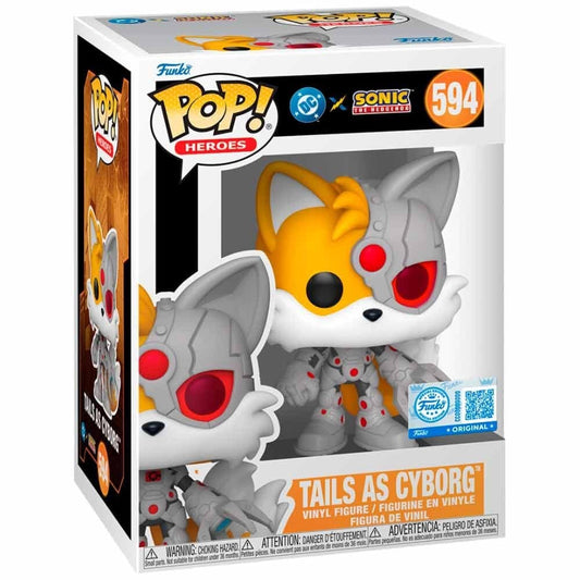 DC x Sonic the Hedgehog POP! Heroes Vinyl Figur Tails as Cyborg 9 cm Image 2