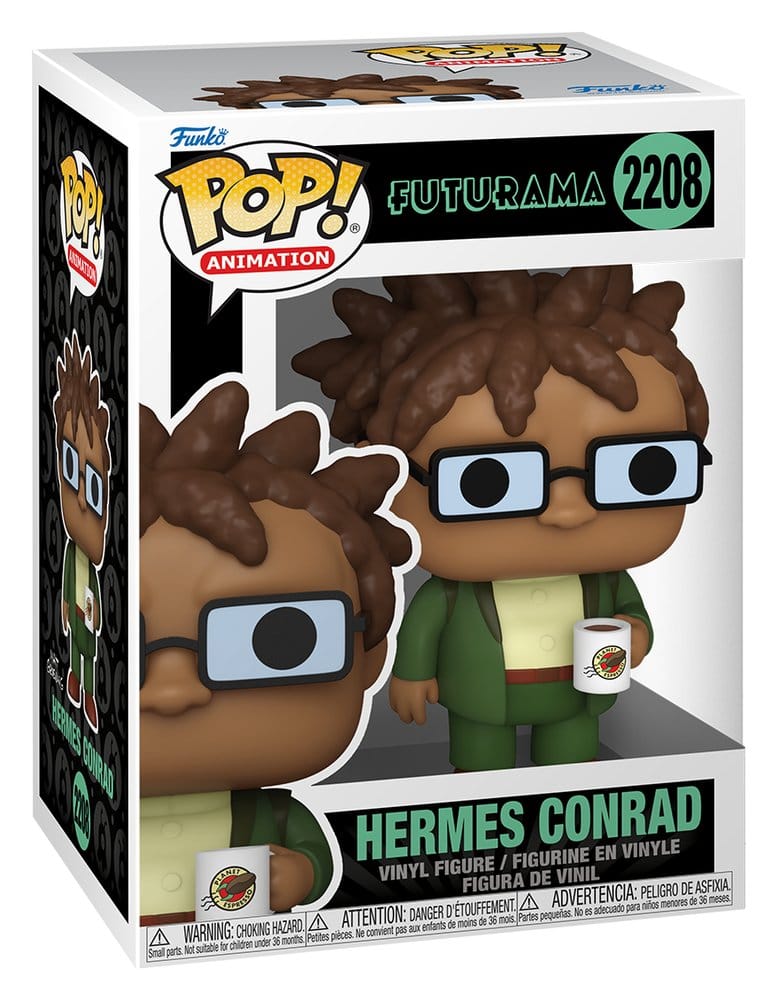 Futurama Pop! Animation Vinyl Figur Hermes w/Mug 9 cm Image 2