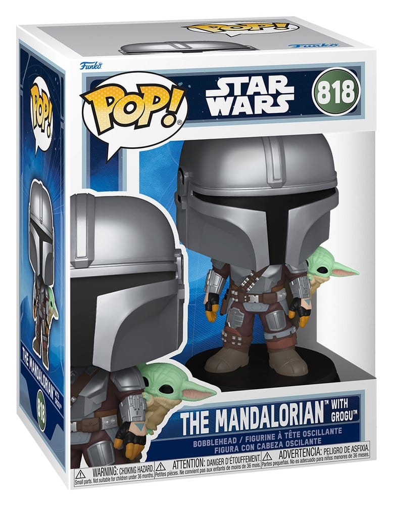 Star Wars: The Mandalorian and Grogu POP! Vinyl Wackelkopf-Figur The Mandalorian with Grogu 9 cm Image 2