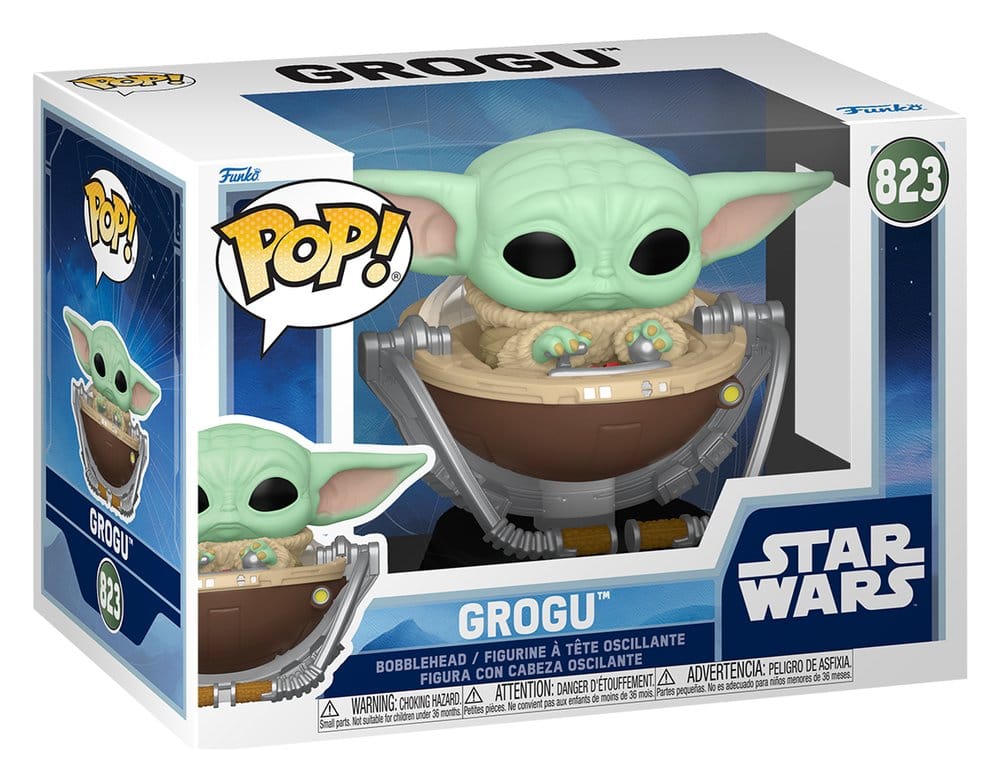 Star Wars: The Mandalorian and Grogu POP! Vinyl Wackelkopf-Figur Grogu in Pram 9 cm Image 2