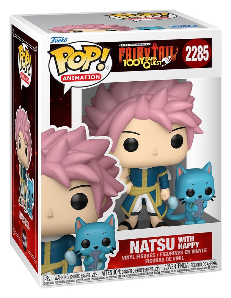 Fairy Tail-100 Years Quest POP! Animation Vinyl Figur Natsu & Happy 9 cm Image 2