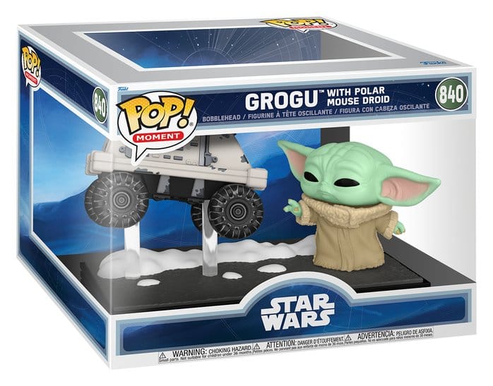 Star Wars: The Mandalorian and Grogu POP! Moment Vinyl Figuren Grogu with Polar Mouse Droid 9 cm Image 3