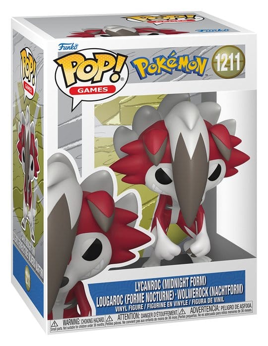 Pokémon POP! Games Vinyl Figur Lycanroc(Midnight) 9 cm Image 2