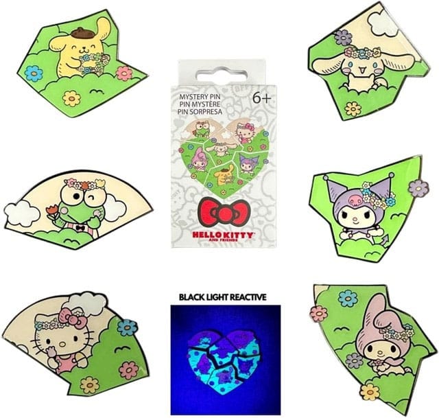 Sanrio by Loungefly Ansteck-Pins Blind Box Hello Kitty & Friends Flower Crown Puzzle Display (12) Image