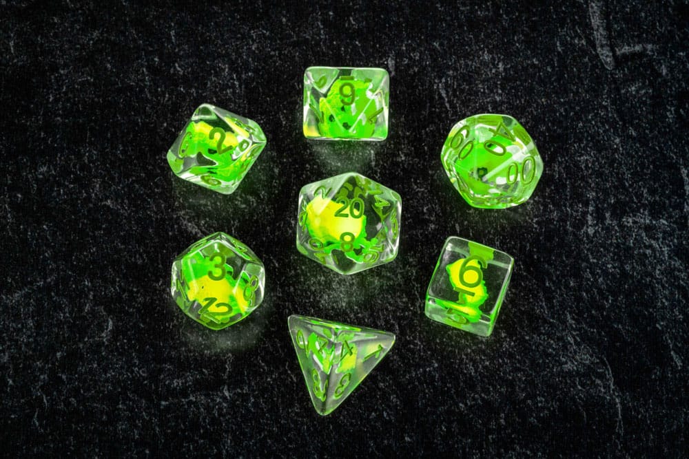 Dragon Storm Inclusion Würfel Set Green Dragon (7) Image 5