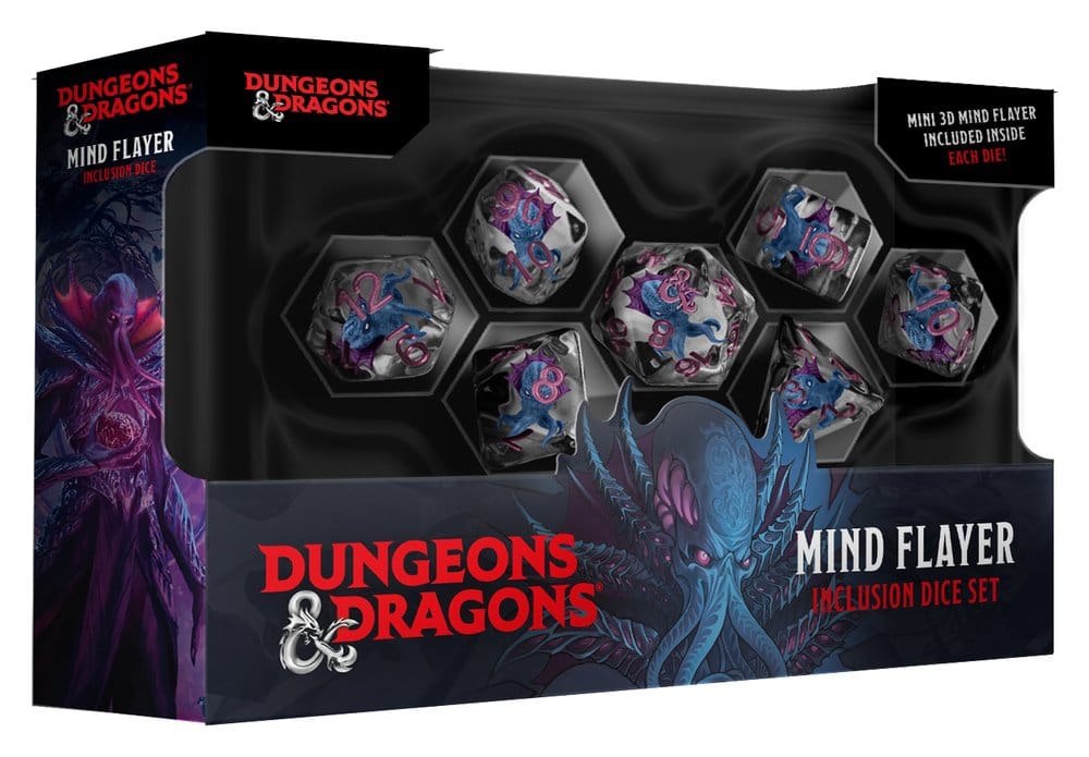 Dungeons & Dragons Monsters Resin Inclusion Würfel Set Mind Flayer (7) Image