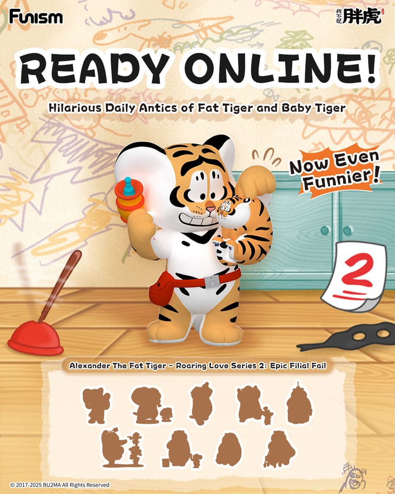 Alexander The Fat Tiger Blind Box Minifiguren Roaring Love Series 2: Epic Filial Fabil 7 cm Display (8) Image 16