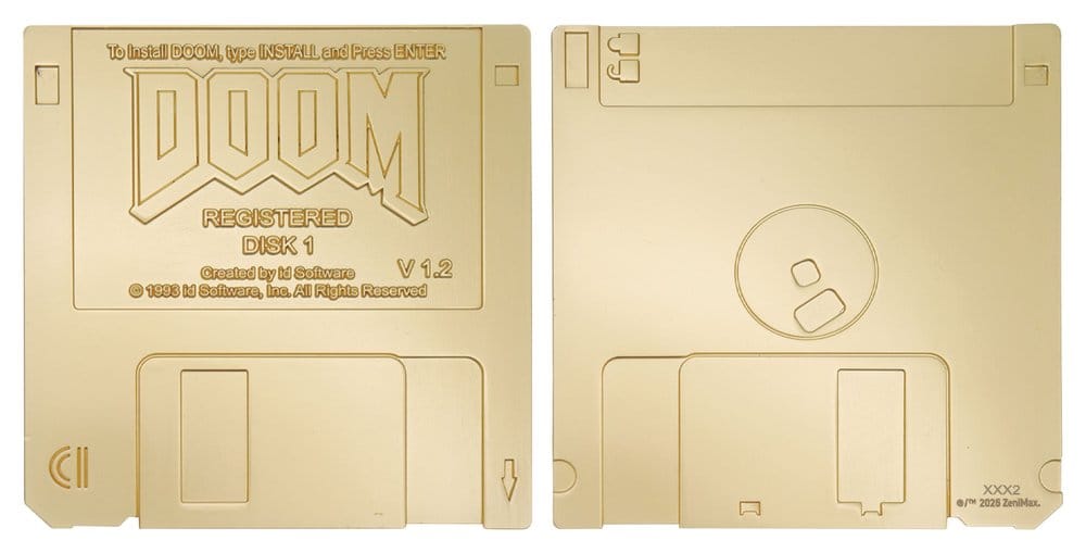 Doom Replik Floppy Disk Gold Plated Limited Edition Image 7