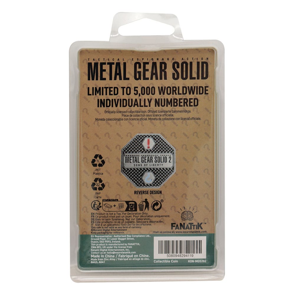 Metal Gear Solid 2 Sammelmünze Raiden Limited Edition Image 3
