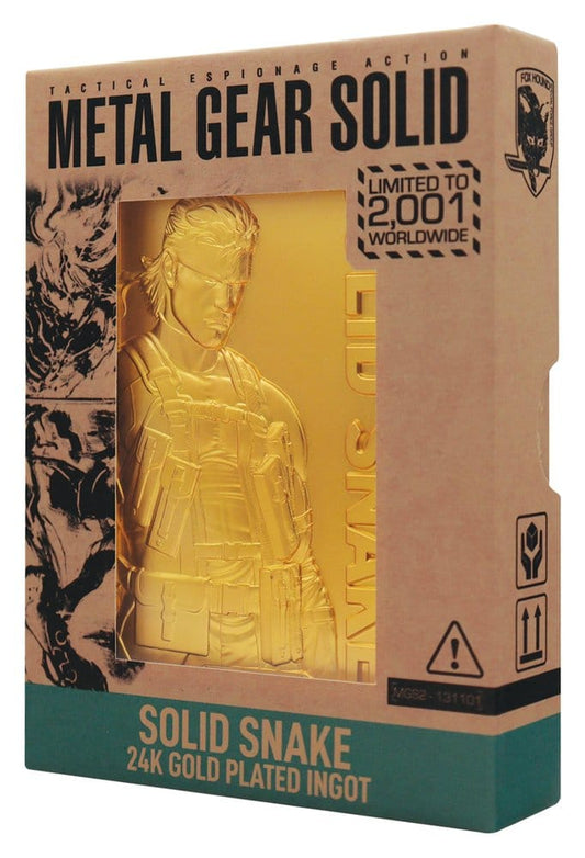 Metal Gear Solid 2 Metallbarren Snake 24k Gold Plated Limited Edition Image 2