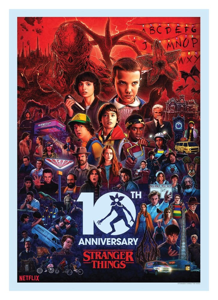 Stranger Things Kunstdruck 10th Anniversary Limited Edition 21 x 42 cm Image