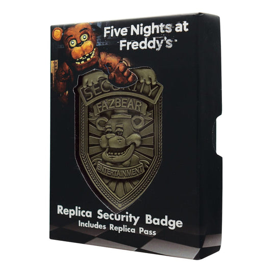 Five Nights at Freddy´s Replik Security Badge Antique Brass Edition Image 2