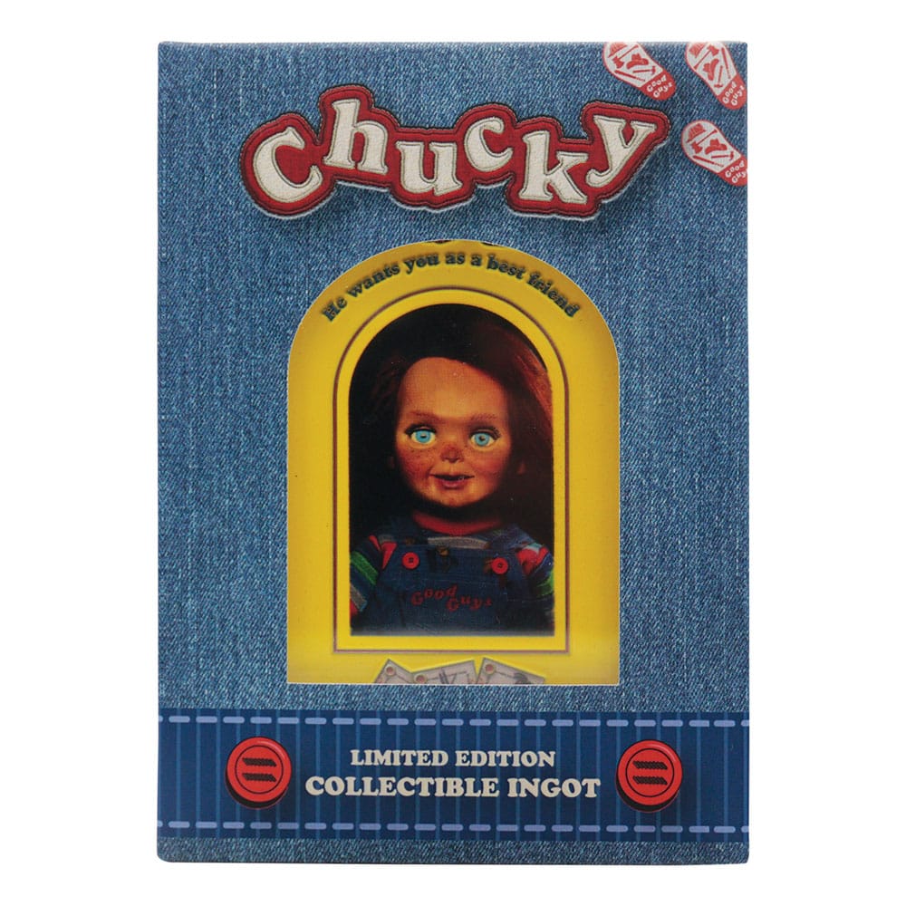 Chucky Die Mörderpuppe mit Spell Card Metallbarren Chucky Limited Edition Image 5