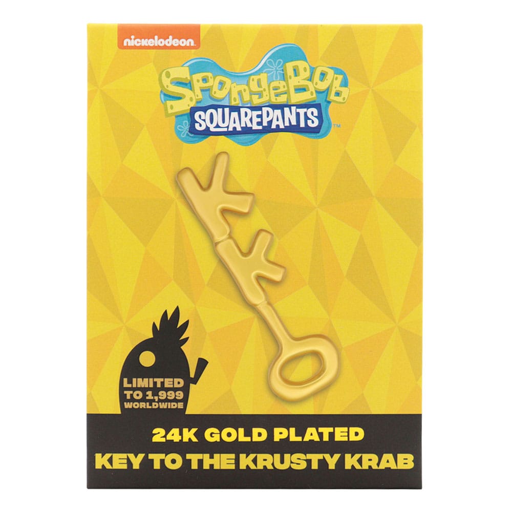 SpongeBob Schwammkopf Replik Krosse Krabbe Key 24k Gold Plated Image 4
