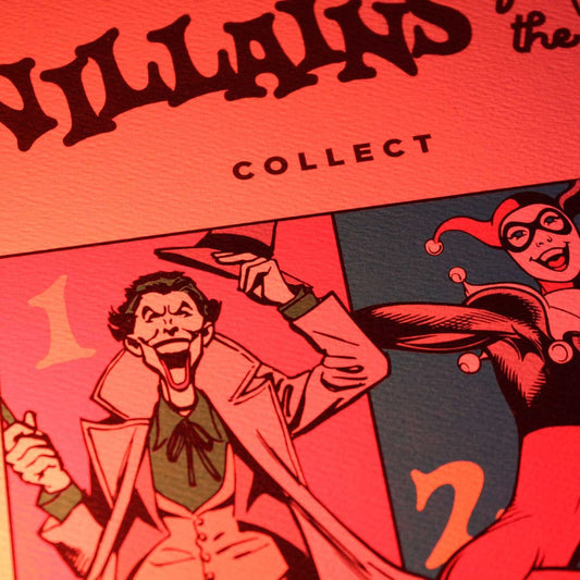 DC Comis Kunstdruck 90th Anniversary Villains Limited Edition 42 x 30 cm Image 2