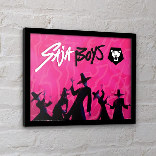 KPop Demon Hunters Collector Print Poster im Rahmen Saja Boys Idol Image 2