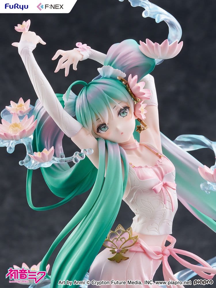 Hatsune Miku F:NEX PVC Statue 1/7 Water lily Ver. 27 cm Image 8