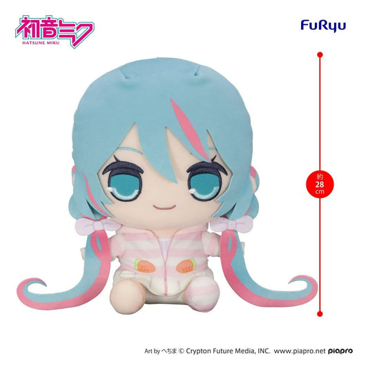 Hatsune Miku Kyurumaru Big Plüschfigur Rabbit Ear Hood Pajama 28 cm Image 2