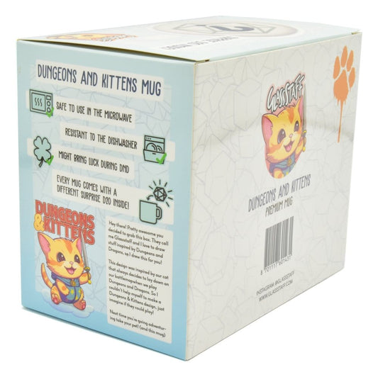 Glassstaff Geschenkbox Tasse & Würfel D20 Dungeons & Kittens Image 2