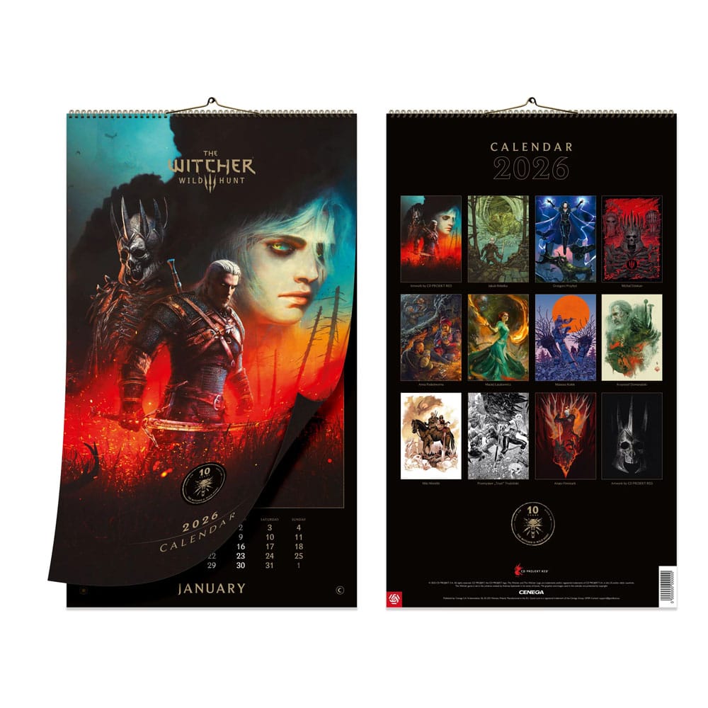 The Witcher 3: Wild Hunt Kalender 2026 10th Anniversary Image 2