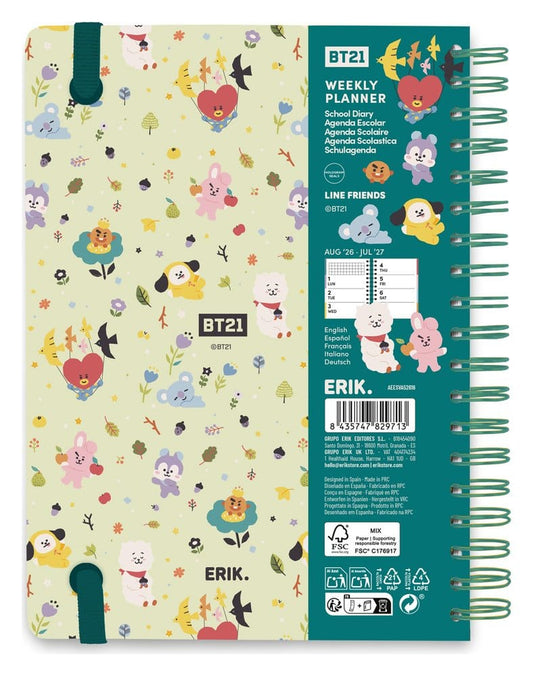 BT21 Terminkalender Wochenplaner 2026/2027 A5 Image 2