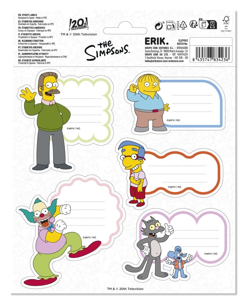 Die Simpsons Selbstklebende Etiketten Premium (10) Image 2