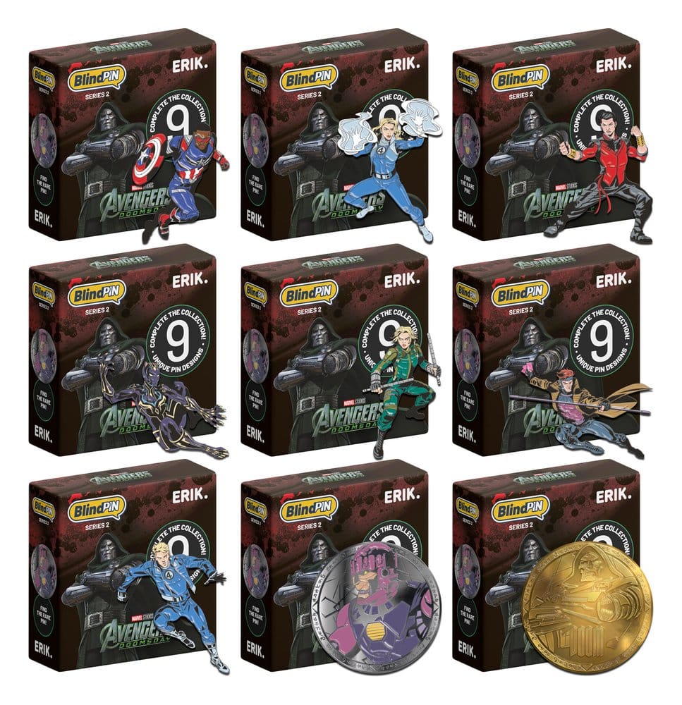 Marvel The Avengers Doomsday Mystery-Ansteck-Pins Serie 2 Blind Box Display (24) Image
