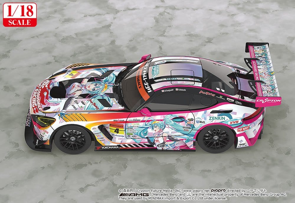 Hatsune Miku GT Project Fahrzeug 1/18 Good Smile Hatsune Miku AMG 2021 SUPER GT 100th Race Commemorative Ver. 26 cm Image 4
