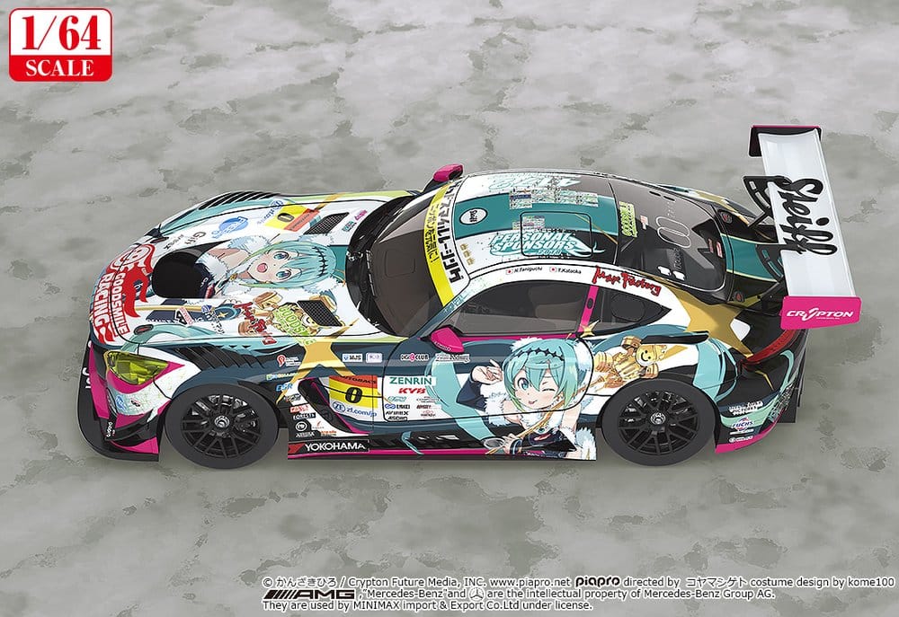 Hatsune Miku GT Project Fahrzeug 1/64 Good Smile Hatsune Miku AMG 2018 SUPER GT Ver. 7 cm Image 4