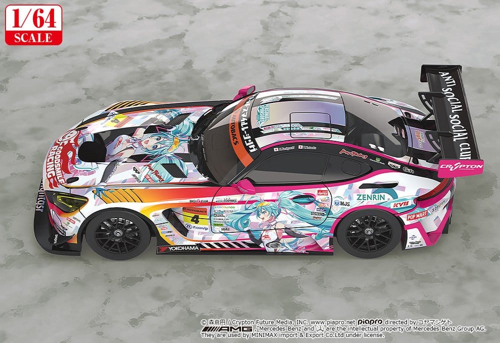 Hatsune Miku GT Project Fahrzeug 1/64 Hatsune Miku AMG 2021 SUPER GT Round 5 Ver. 7 cm Image 4