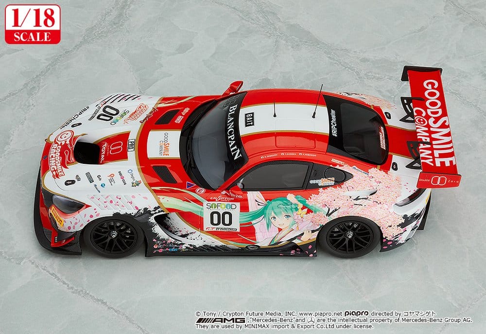 Hatsune Miku GT Project Fahrzeug 1/18 Good Smile Hatsune Miku AMG 2017 SPA24H Ver. 26 cm Image 4
