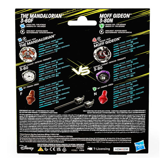 Beyblade X und Star Wars Collab The Mandalorian 3-60F vs. Moff Gideon 3-80N Image 2