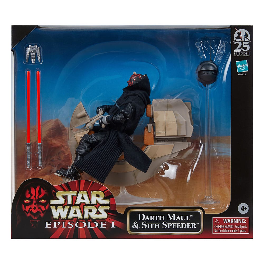 Star Wars Episode I Black Series Fahrzeug mit Actionfigur Darth Maul & Sith Speeder 25th Anniversary Image 14