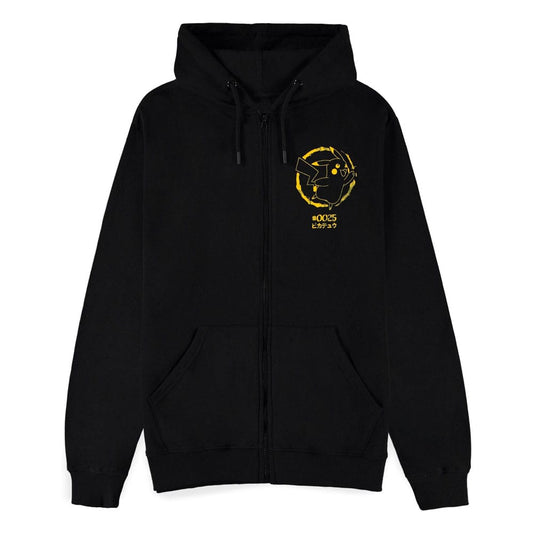 Pokémon Kapuzenpullover mit Reißverschluß Pikachu Thunderstrike Größe L Image 2