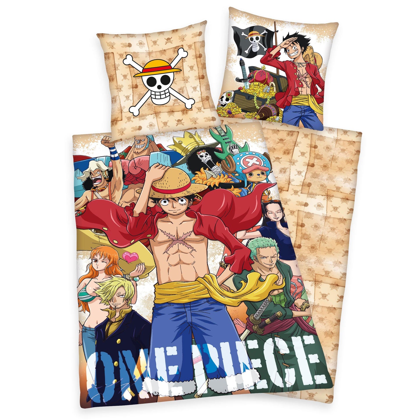 One Piece Bettwäsche Crew 135 x 200 cm / 80 x 80 cm Image