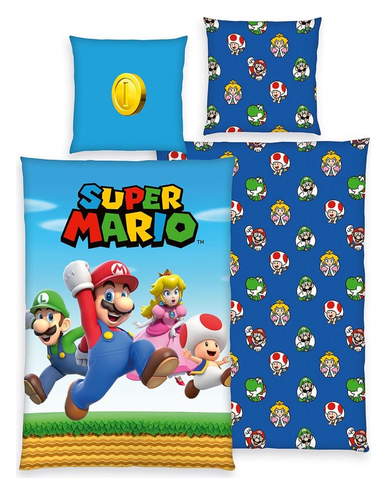 Super Mario Bettwäsche Super Mario (Mario, Luigi, Peach, Toad) 135 x 200 cm Image