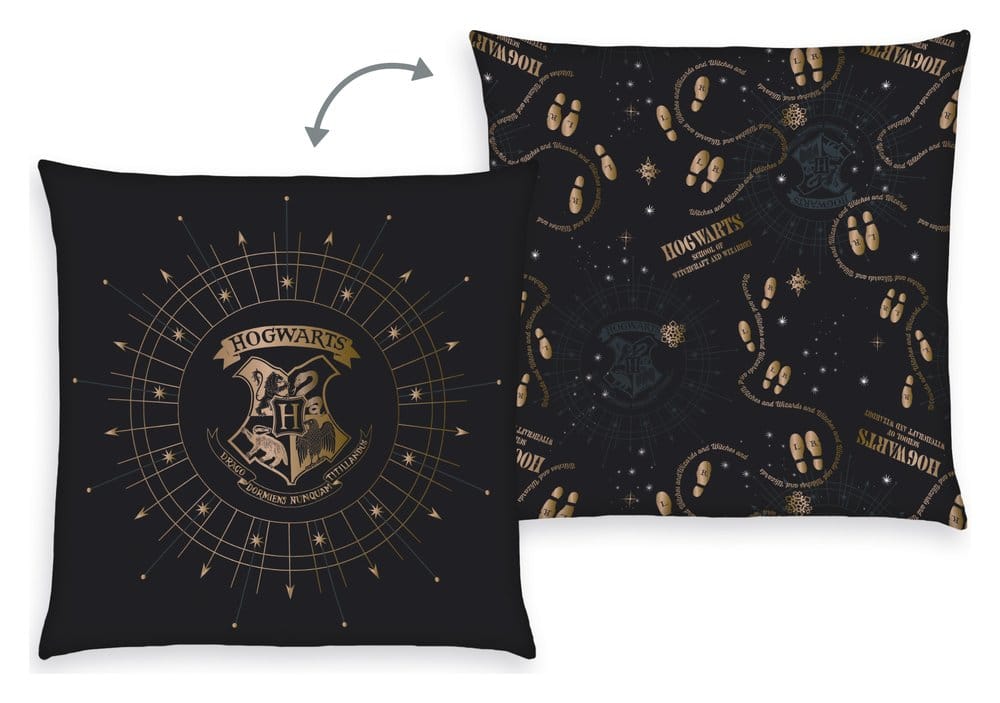 Harry Potter Dekokissen Hogwarts Crest & Marauder's Map 40 x 40 cm Image