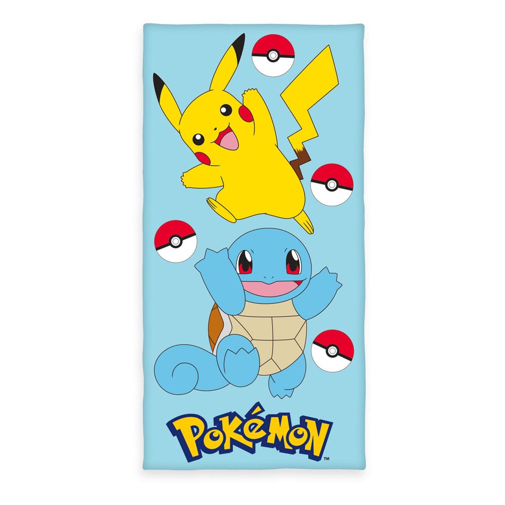 Pokémon Velours-Handtuch Pikachu & Schiggy 75 x 150 cm Image
