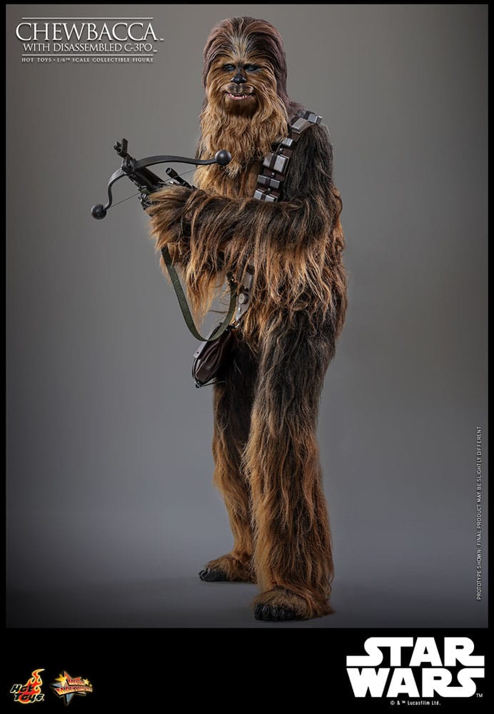 Star Wars Episode V Movie Masterpiece Actionfigur 1/6 Chewbacca with Disassembled C-3PO 36 cm Image 9