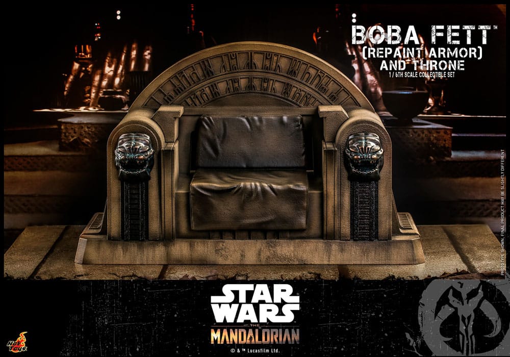 Star Wars: The Mandalorian Actionfigur 1/6 Boba Fett Repaint Armor and Throne Special Edition 30 cm Image 6