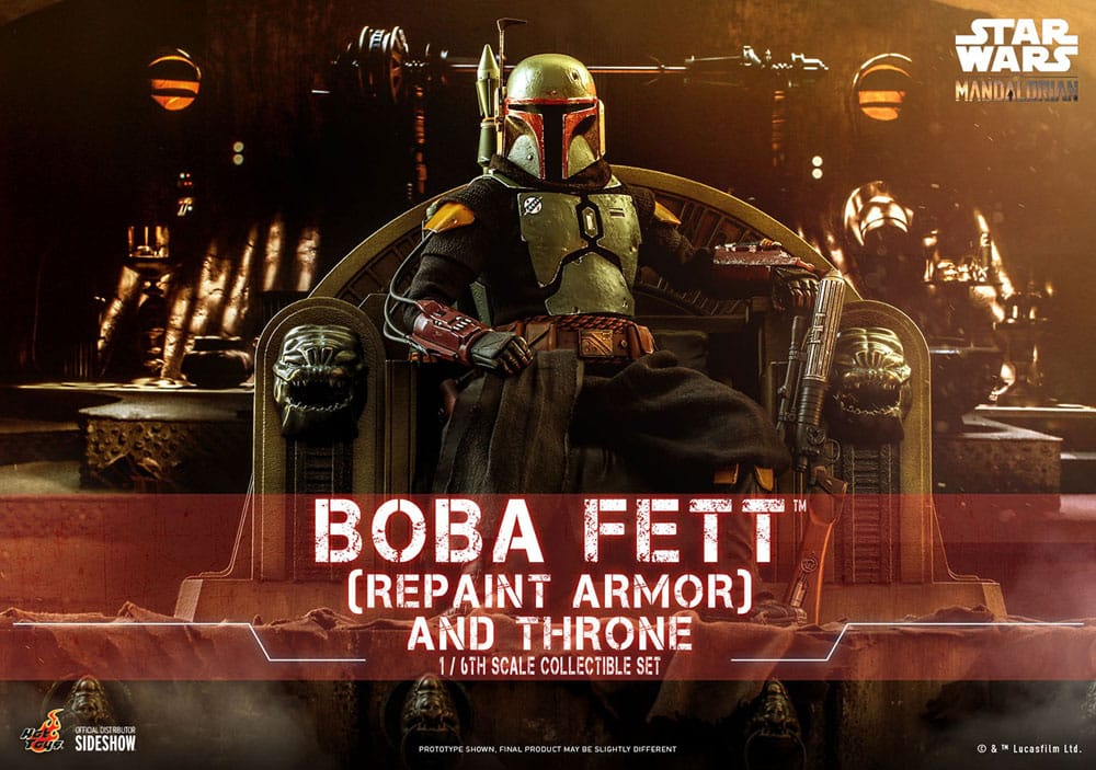 Star Wars: The Mandalorian Actionfigur 1/6 Boba Fett Repaint Armor and Throne Special Edition 30 cm Image 11