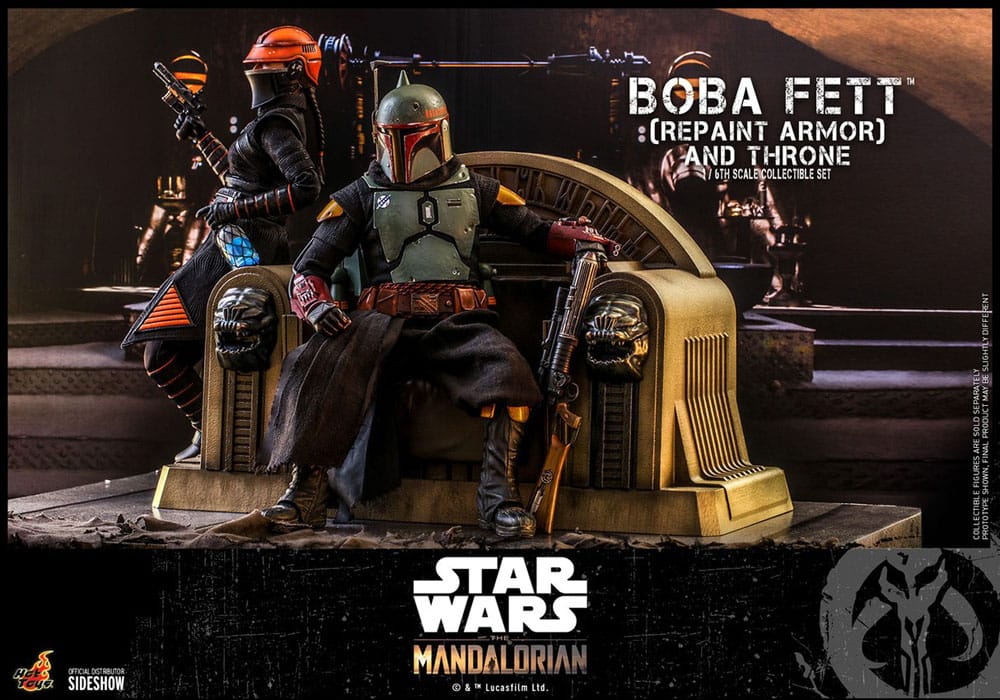 Star Wars: The Mandalorian Actionfigur 1/6 Boba Fett Repaint Armor and Throne Special Edition 30 cm Image 14