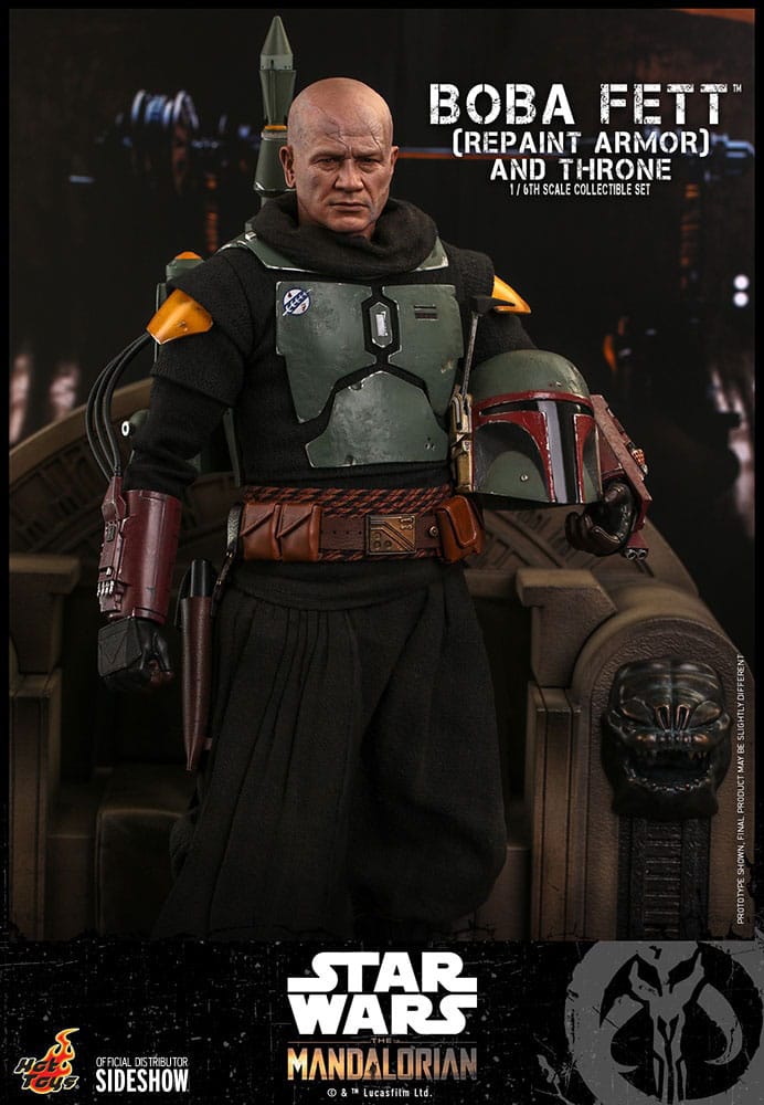 Star Wars: The Mandalorian Actionfigur 1/6 Boba Fett Repaint Armor and Throne Special Edition 30 cm Image 16
